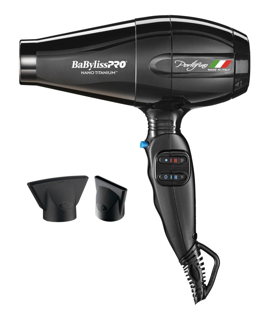 BaBylissPRO Nano Titanium Italian Portofino Hair Dryer – Professional 2000 Watt