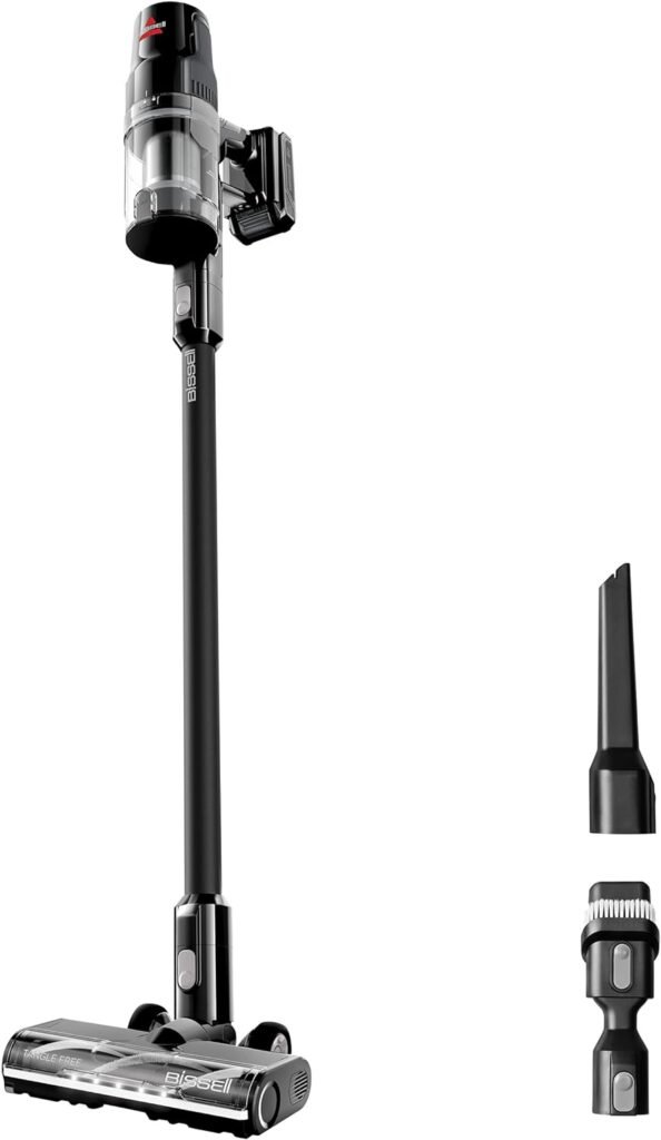 Bissell CleanView XR 200W Lightweight Cordless Vacuum w Removable Battery, 35-min Runtime, Tangle-Free Brush Roll, LED Lights, XL Tank, Dusting & Crevice Tool, Wall Mount, 3789U