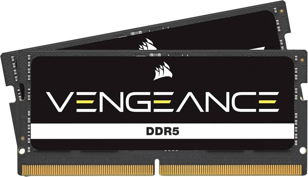 CORSAIR VENGEANCE SODIMM DDR5 RAM 32GB (2x16GB) 4800MHz CL40 Intel XMP iCUE Compatible Computer Memory - Black (CMSX32GX5M2A4800C40)
