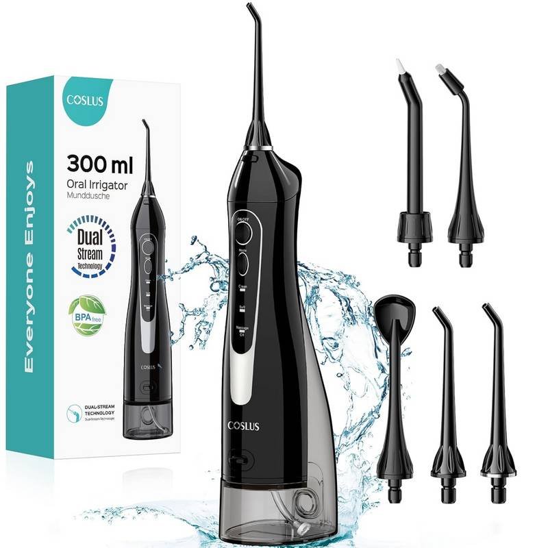 COSLUS Water Dental Flosser Teeth Pick – Portable Cordless Oral Irrigator