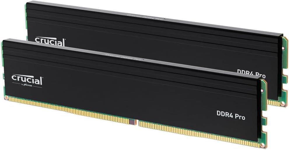 Crucial Pro RAM 64 GB Kit (2x32GB) DDR4 3200MHz (or 3000MHz or 2666MHz) Desktop Memory CP2K32G4DFRA32A