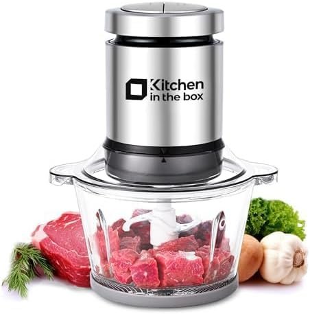 Kitchen in the Box Mini Food Processors, 400W Powerful Mini Meat Grinder & Food Chopper