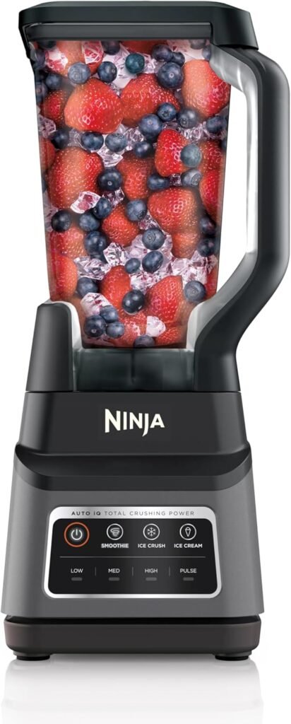 Ninja BN701 Professional Plus Blender, 1400 Peak Watts, 3 Functions for Smoothies, Frozen Drinks & Ice Cream with Auto IQ, 72-oz Total Crushing Pitcher & Lid, Dark Grey