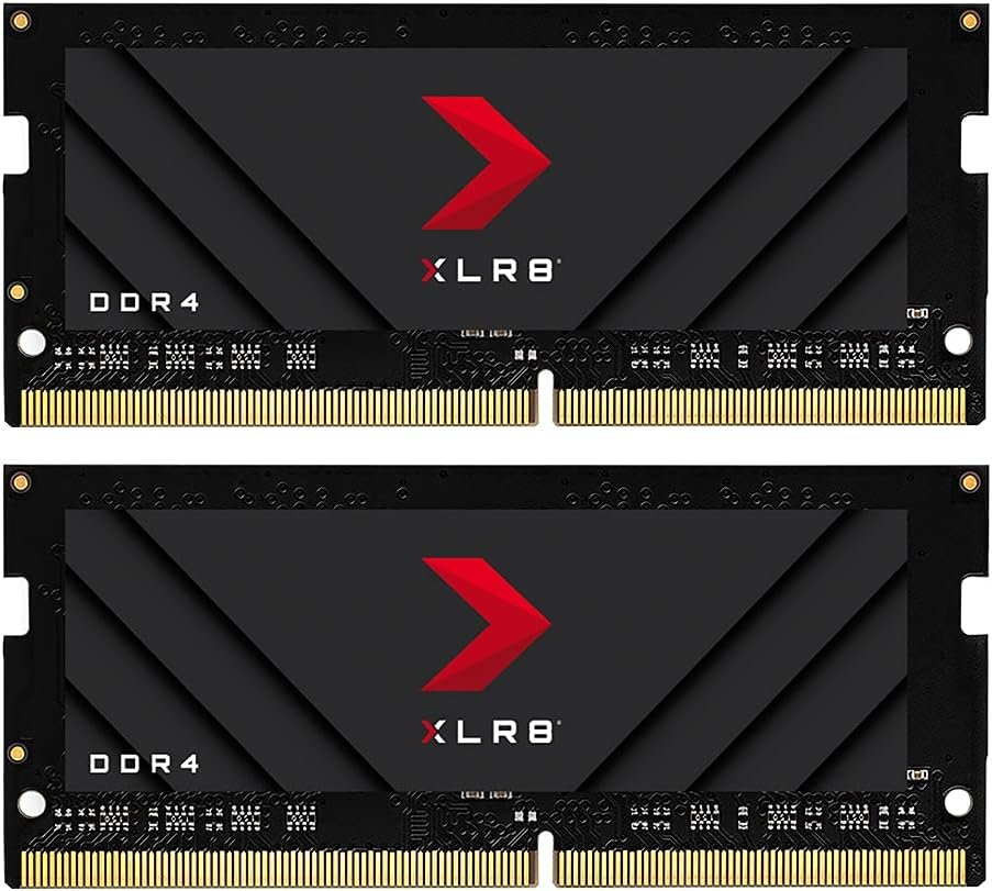 PNY XLR8 Gaming 32GB (2x16GB) DDR4 DRAM 3200MHz (PC4-25600) CL20 1.2V Dual Channel Overclocked Notebook Laptop (SODIMM) Computer Memory Kit – MN32GK2D43200X