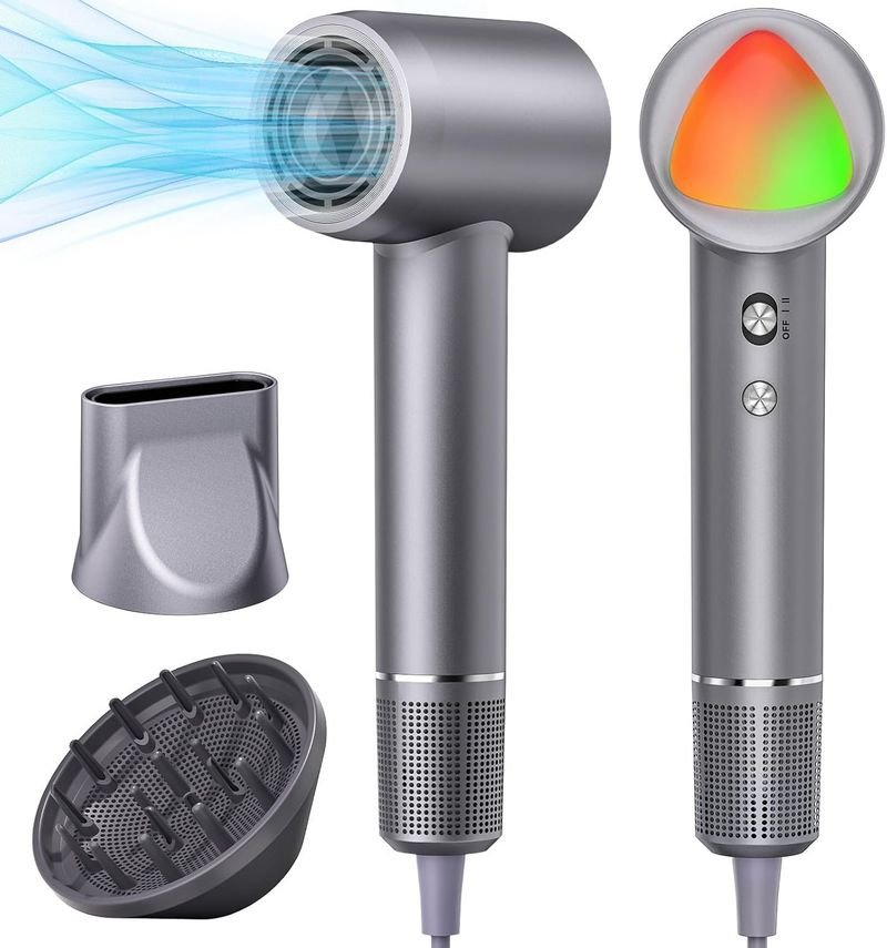 Portable Professional Ionic Hair Dryer – 160000 RPM with 500 Million Negative Ions