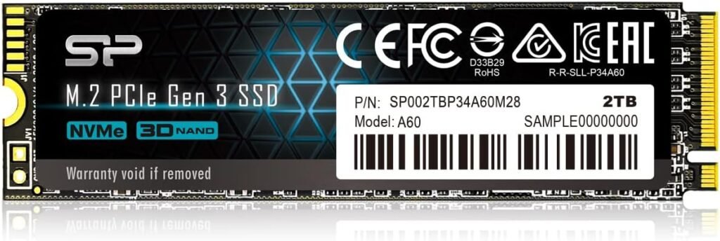 Silicon Power 2TB NVMe M.2 PCIe Gen3x4 SSD – SP002TBP34A60M28