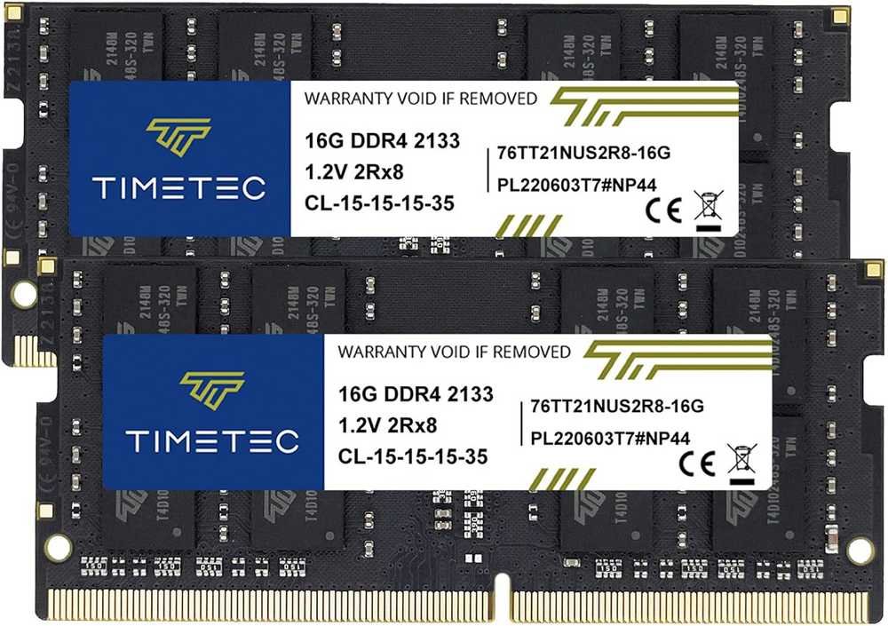 Timetec 32GB KIT (2x16GB) DDR4 2133MHz PC4-17000 Non-ECC Unbuffered 1.2V CL15 2Rx8 Dual Rank 260 Pin SODIMM Laptop Notebook PC Computer Memory RAM Module Upgrade