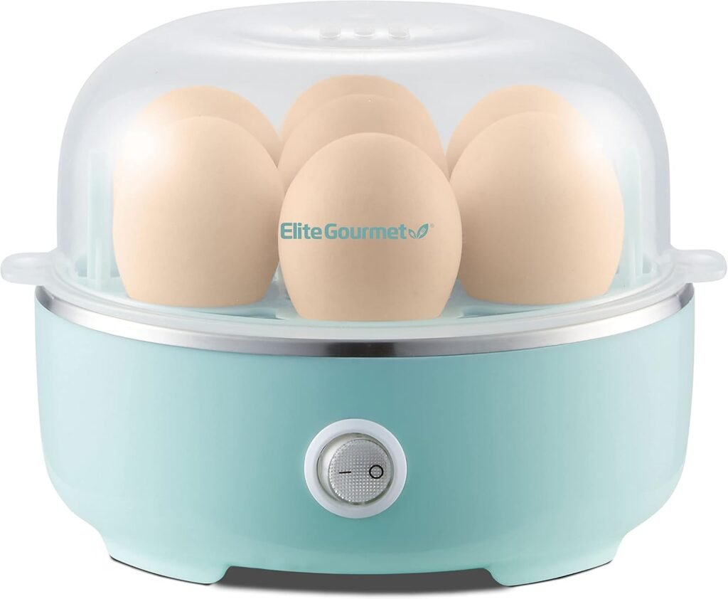 Elite Gourmet EGC115M Easy Egg Cooker, Retro Mint