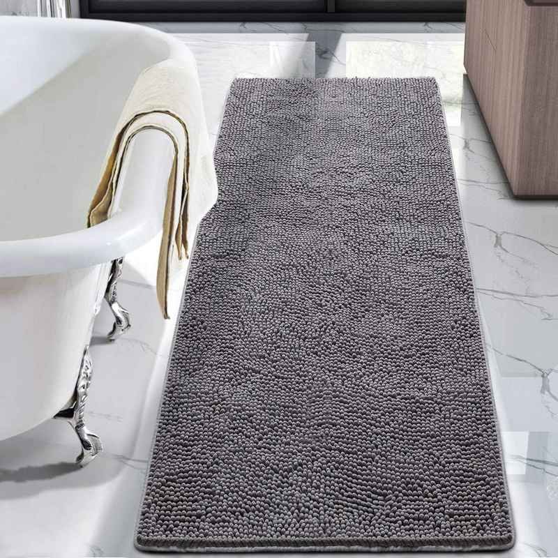 LOCHAS Luxury Bathroom Rug Shaggy Bath Mat 24 x 60 Inch