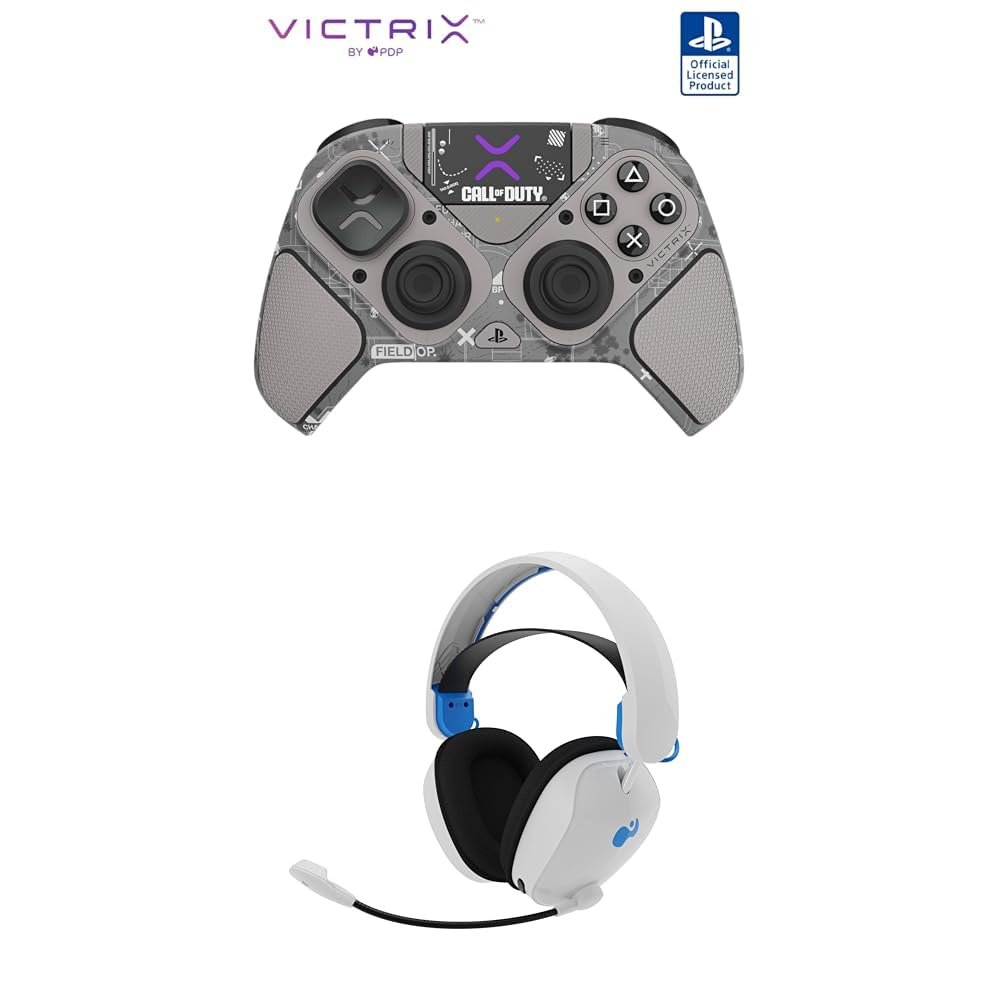 PDP Bundle of Victrix Pro BFG Wireless PS5/PC Rechargeable Controller + Headset