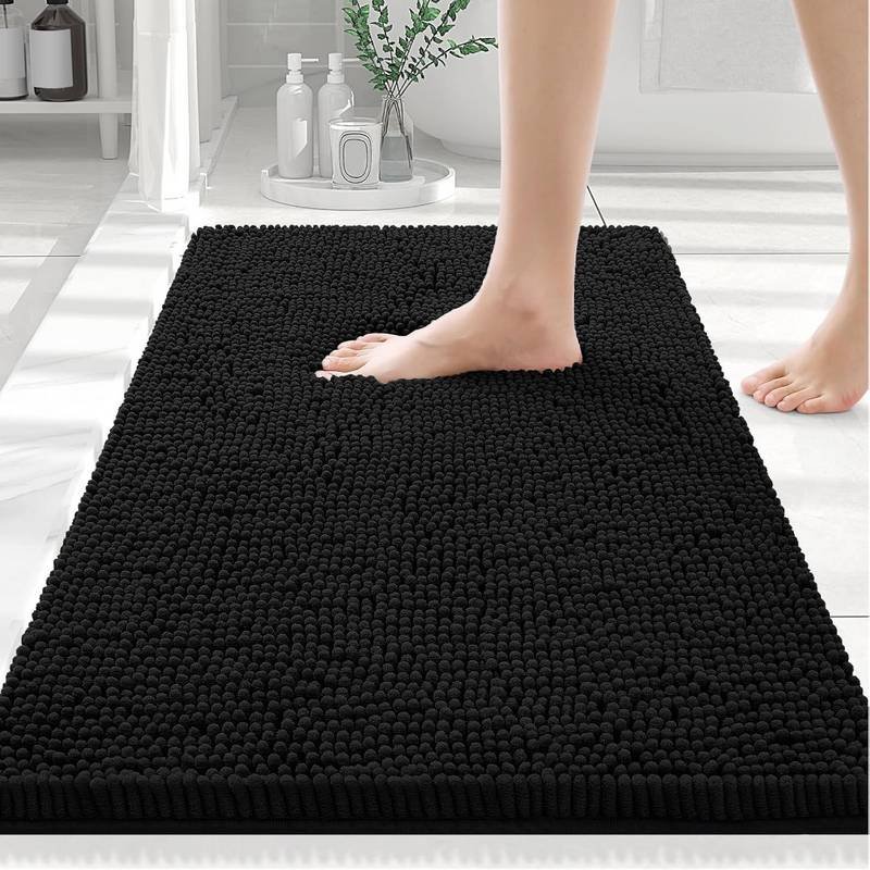 Smiry Luxury Chenille Bathroom Rugs 30x20