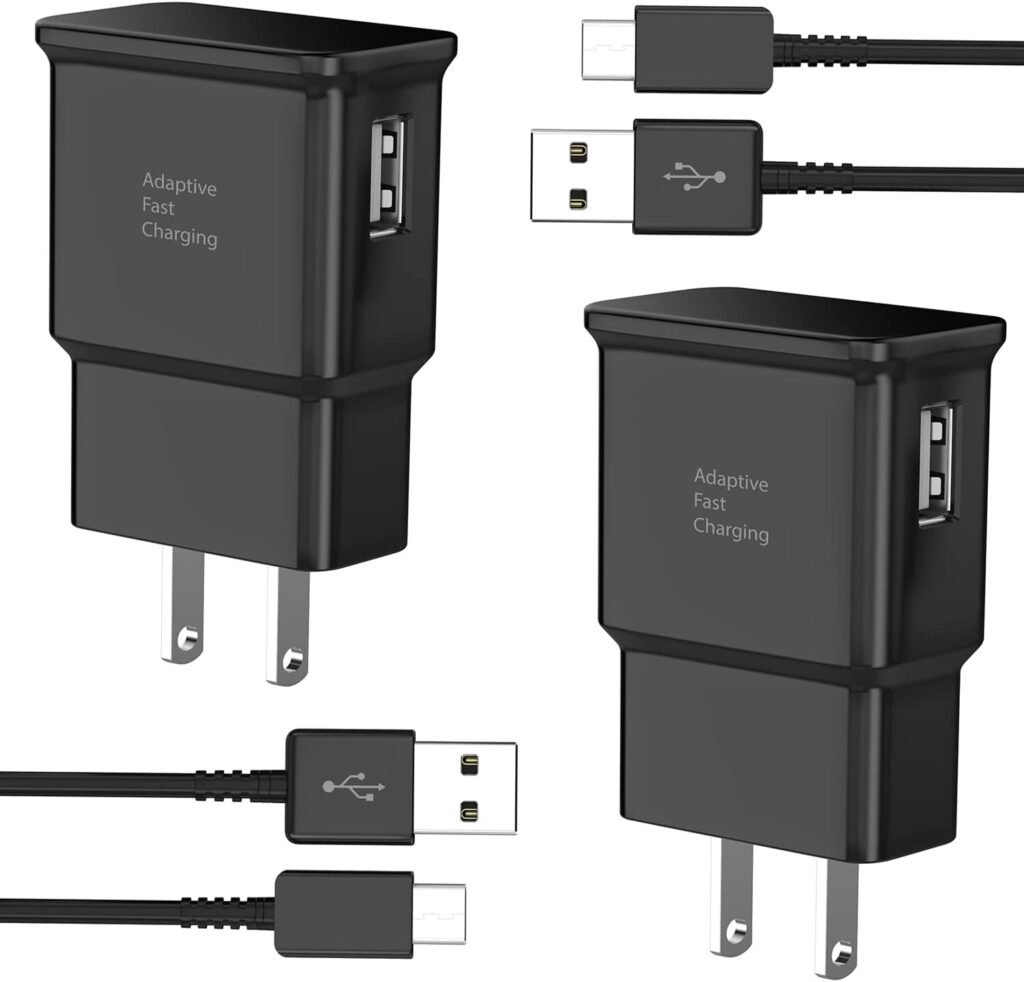 Type C Fast Charger for Android, Samsung Phone USB-C Charger Block (2-Pack)